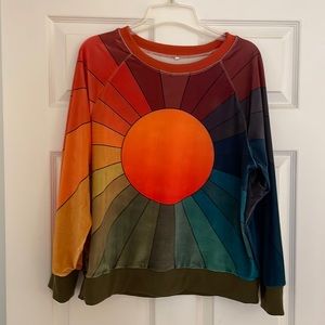 Rainbow sunset top